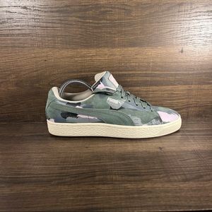 Puma Women’s Suede Classic Camo Green Sneakers